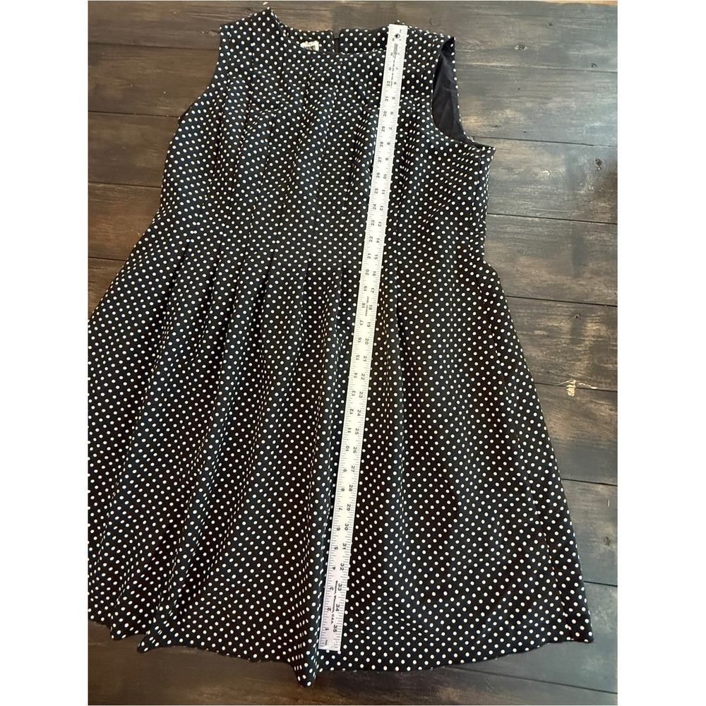 Anne Klein Black Dress with White Polka Dots Size 14W - Picture 16 of 16